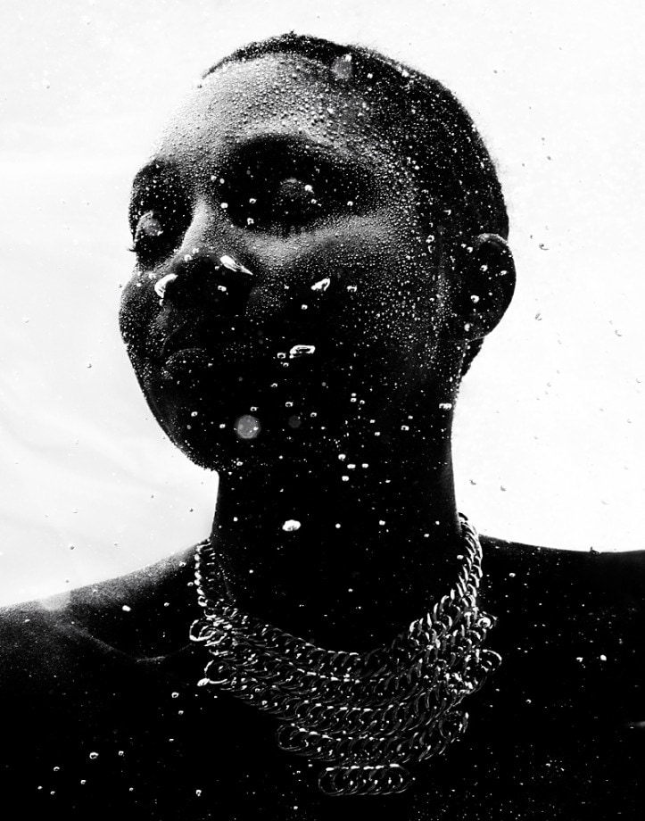 underwater black and white fine art portrait by michael david adams