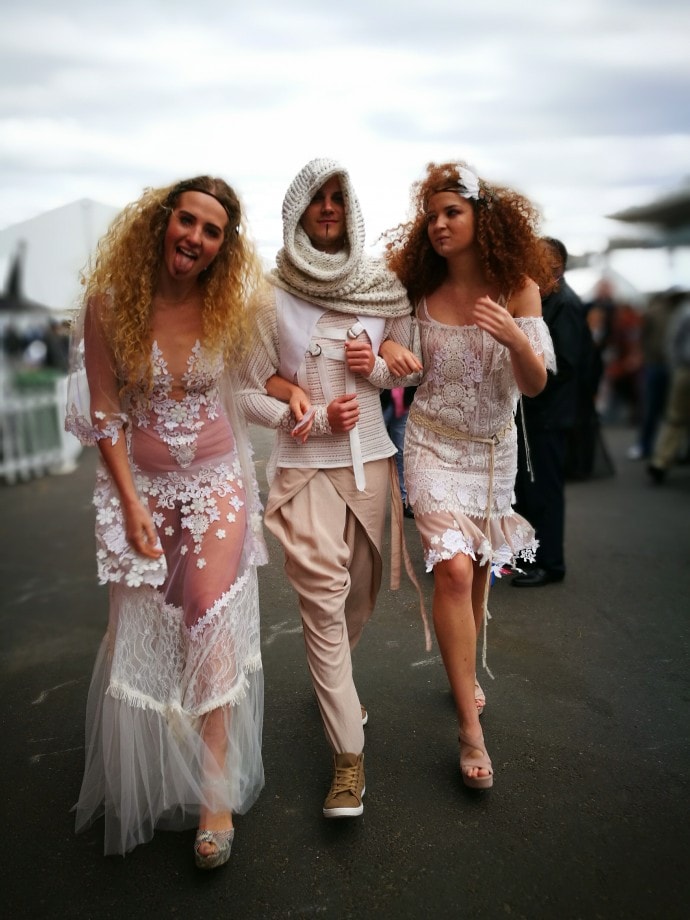 models show some sass at the durban july horse race in durban, kzn.